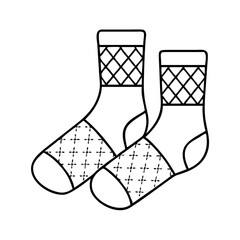 argyle pattern socks icon, argyle pattern socks line art - simple line art of argyle pattern socks, perfect for argyle pattern socks logos and icons