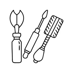 artisan tools icon, artisan tools line art - simple line art of artisan tools, perfect for artisan tools logos and icons
