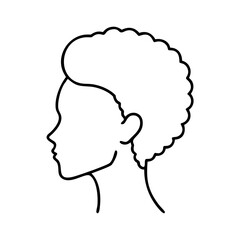 black woman with natural hair silhouette icon