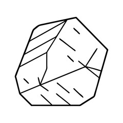 black stone icon, black stone line art - simple line art of black stone, perfect for black stone logos and icons