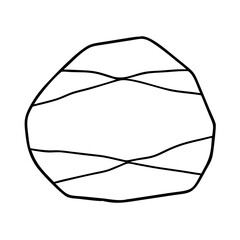 black stone icon, black stone line art - simple line art of black stone, perfect for black stone logos and icons