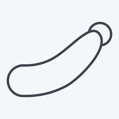 Icon Zucchini. related to Fruits and Vegetables symbol. line style. editable