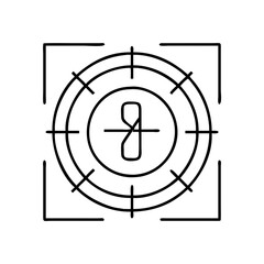 countdown clock icon, countdown clock line art - simple line art of countdown clock, perfect for countdown clock logos and icons