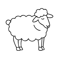 eid al adha sheep icon, eid al adha sheep line art - simple line art of eid al adha sheep, perfect for eid al adha sheep logos and icons