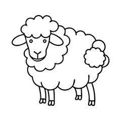 eid al adha sheep icon, eid al adha sheep line art - simple line art of eid al adha sheep, perfect for eid al adha sheep logos and icons
