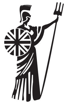 Vector silhouette of an ancient Rome or British soldier