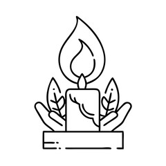 flame of remembrance icon, flame of remembrance line art - simple line art of flame of remembrance, perfect for flame of remembrance logos and icons