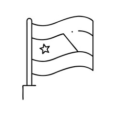 freedom flag icon, freedom flag line art - simple line art of freedom flag, perfect for freedom flag logos and icons