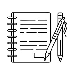 frederick douglass s pen and notebook icon