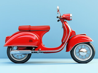 Fototapeta premium red vintage scooter