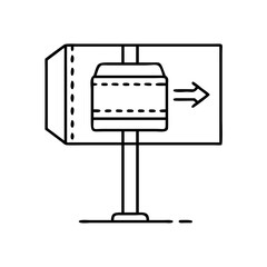 hajj route sign icon, hajj route sign line art - simple line art of hajj route sign, perfect for hajj route sign logos and icons