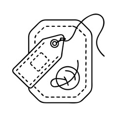 handmade product tag icon, handmade product tag line art - simple line art of handmade product tag, perfect for handmade product tag logos and icons