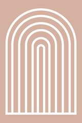 Fototapeta premium Minimalist Arch Wall Art Vector Design, Laser Cut Template