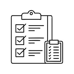inventory checklist icon, inventory checklist line art - simple line art of inventory checklist, perfect for inventory checklist logos and icons