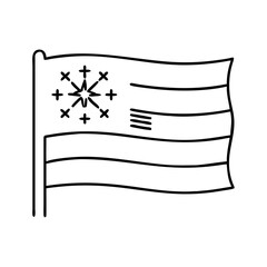 juneteenth flag icon, juneteenth flag line art - simple line art of juneteenth flag, perfect for juneteenth flag logos and icons
