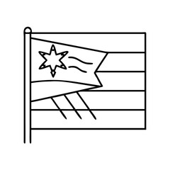 juneteenth flag icon, juneteenth flag line art - simple line art of juneteenth flag, perfect for juneteenth flag logos and icons
