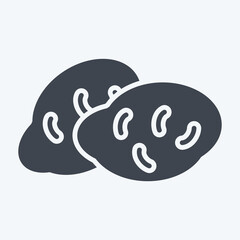 Icon Potato. related to Fruits and Vegetables symbol. glyph style. editable