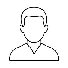 man silhouette icon, man silhouette line art - simple line art of man silhouette, perfect for man silhouette logos and icons