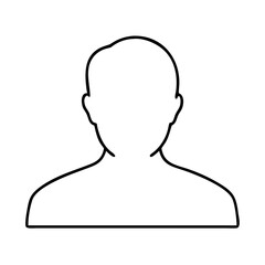 man silhouette icon, man silhouette line art - simple line art of man silhouette, perfect for man silhouette logos and icons