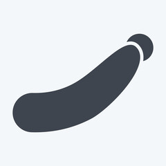 Icon Zucchini. related to Fruits and Vegetables symbol. glyph style. editable