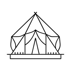 mina tents icon, mina tents line art - simple line art of mina tents, perfect for mina tents logos and icons