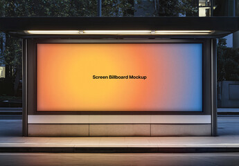 Screen Banner Mockup With Generative AI