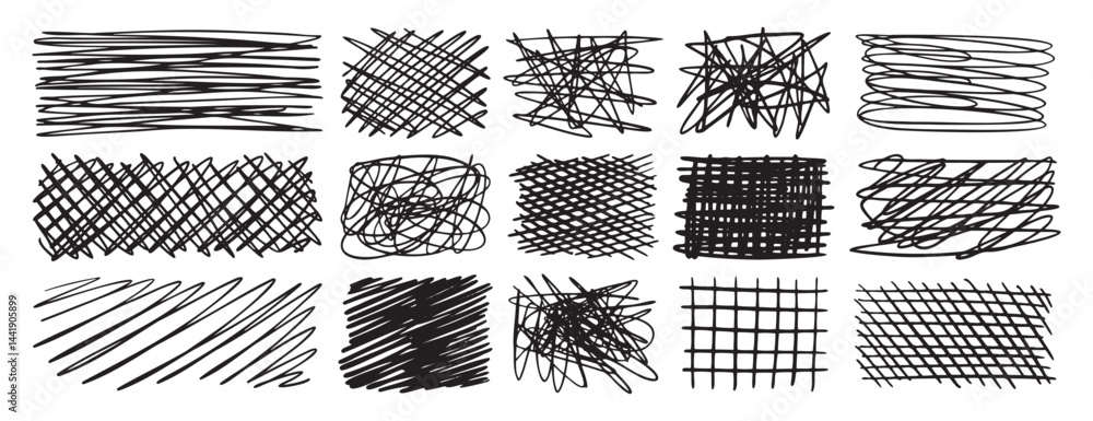 Poster hatch scribble element, hatching textured cross lines doodles. pencil elements, sketch line texture,