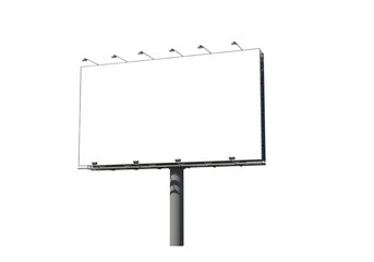 Obraz premium Blank Billboard Mockup: Free Advertising Sign Template on Transparent background