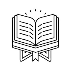 quran icon, quran line art - simple line art of quran, perfect for quran logos and icons