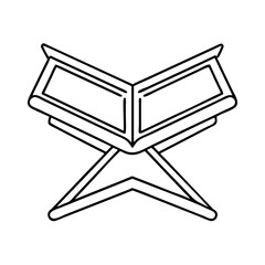 quran stand icon, quran stand line art - simple line art of quran stand, perfect for quran stand logos and icons
