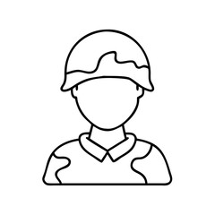 soldier s silhouette icon, soldier s silhouette line art - simple line art of soldier s silhouette, perfect for soldier s silhouette logos and icons