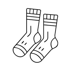 sports socks icon, sports socks line art - simple line art of sports socks, perfect for sports socks logos and icons