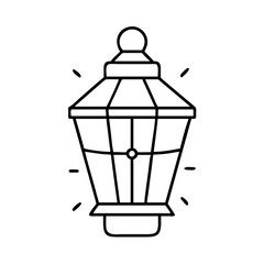 underground railroad lantern icon, underground railroad lantern line art - simple line art of underground railroad lantern, perfect for underground railroad lantern logos and icons