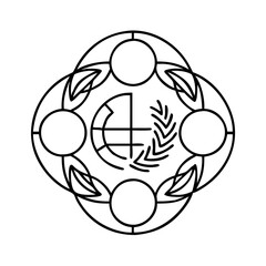Obraz premium unity of nations icon, unity of nations line art - simple line art of unity of nations, perfect for unity of nations logos and icons