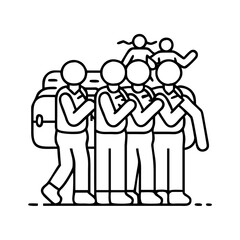 unity of pilgrims icon, unity of pilgrims line art - simple line art of unity of pilgrims, perfect for unity of pilgrims logos and icons