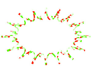 ステンドグラス風吹き出し　三角形模様　細長いギザギザした形