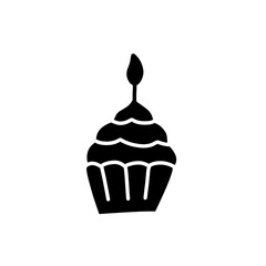 birthday cake silhouette icon