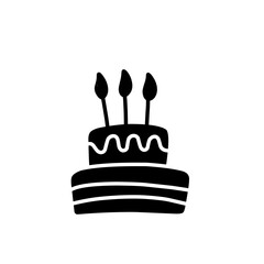 birthday cake silhouette icon