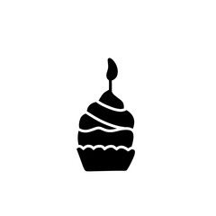birthday cake silhouette icon