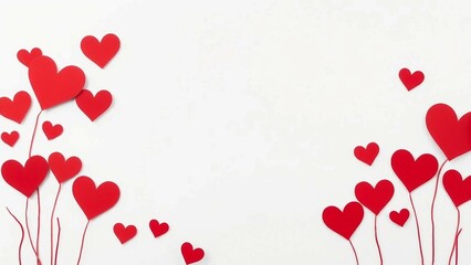 Verspielter Herzrahmen mit roten Herzen ideal f&uuml;r Valentinstag, Hochzeit, Muttertag, Geburtstage und romantische Anl&auml;sse. Viel Platz f&uuml;r eigenen Text.