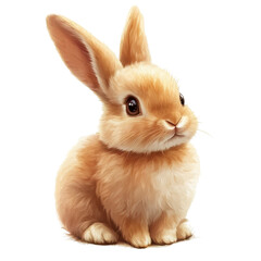 Fototapeta premium A digital illustration of a sweet, little bunny.