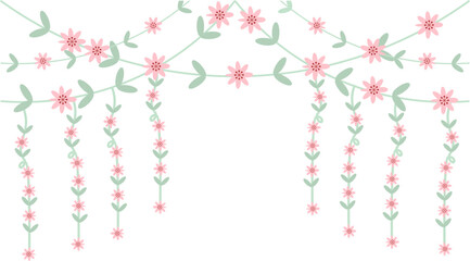 Cherry Blossom Garland Footer