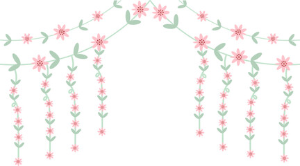 Cherry Blossom Garland Footer