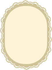Lace Text Oval Frame
