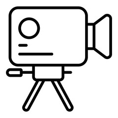 Movie camera icon for filmmaking and video production	
