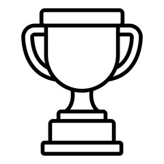 Trophy icon for success achievement and award concepts	
