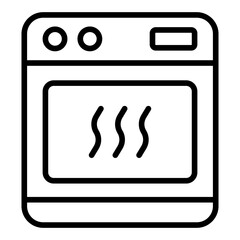 Oven icon for kitchen appliance and cooking concepts