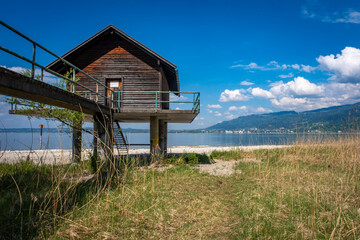 bathings house at a local recreation area at the lake Constance