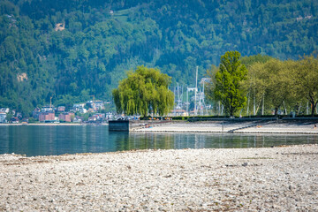colorful landscape at the Yachthafen near Bregenz at the lake Constance