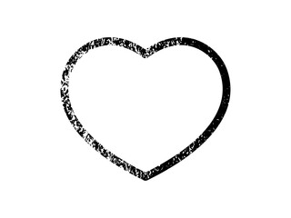 Grunge border in heart form